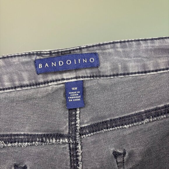 BANDOLINO Straight Jeans Womens 16W Blue Plus 5 Pocket Stretch - Picture 6 of 6